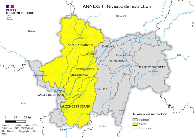 Restriction de l'eau