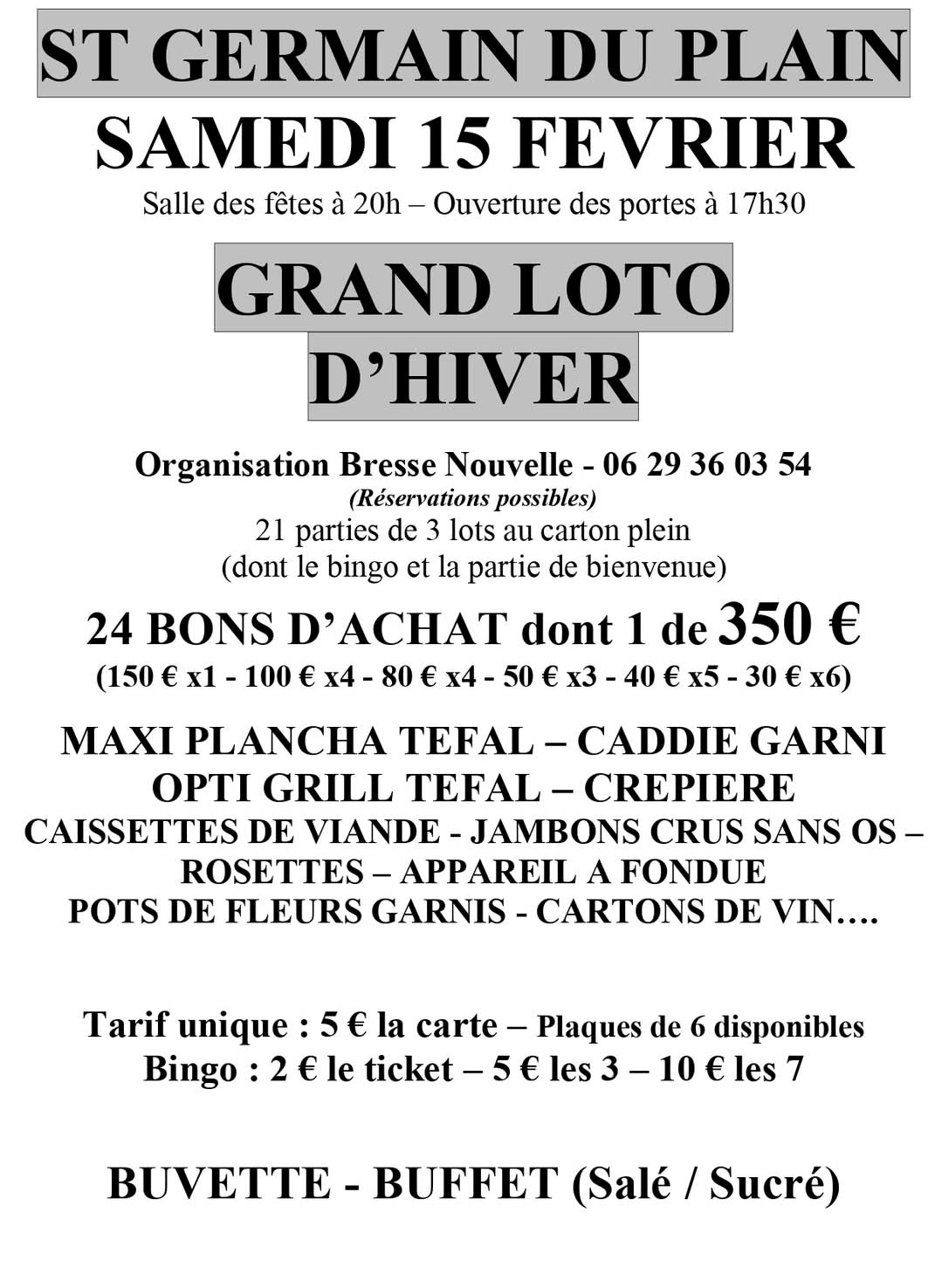 Loto Bresse Nouvelle