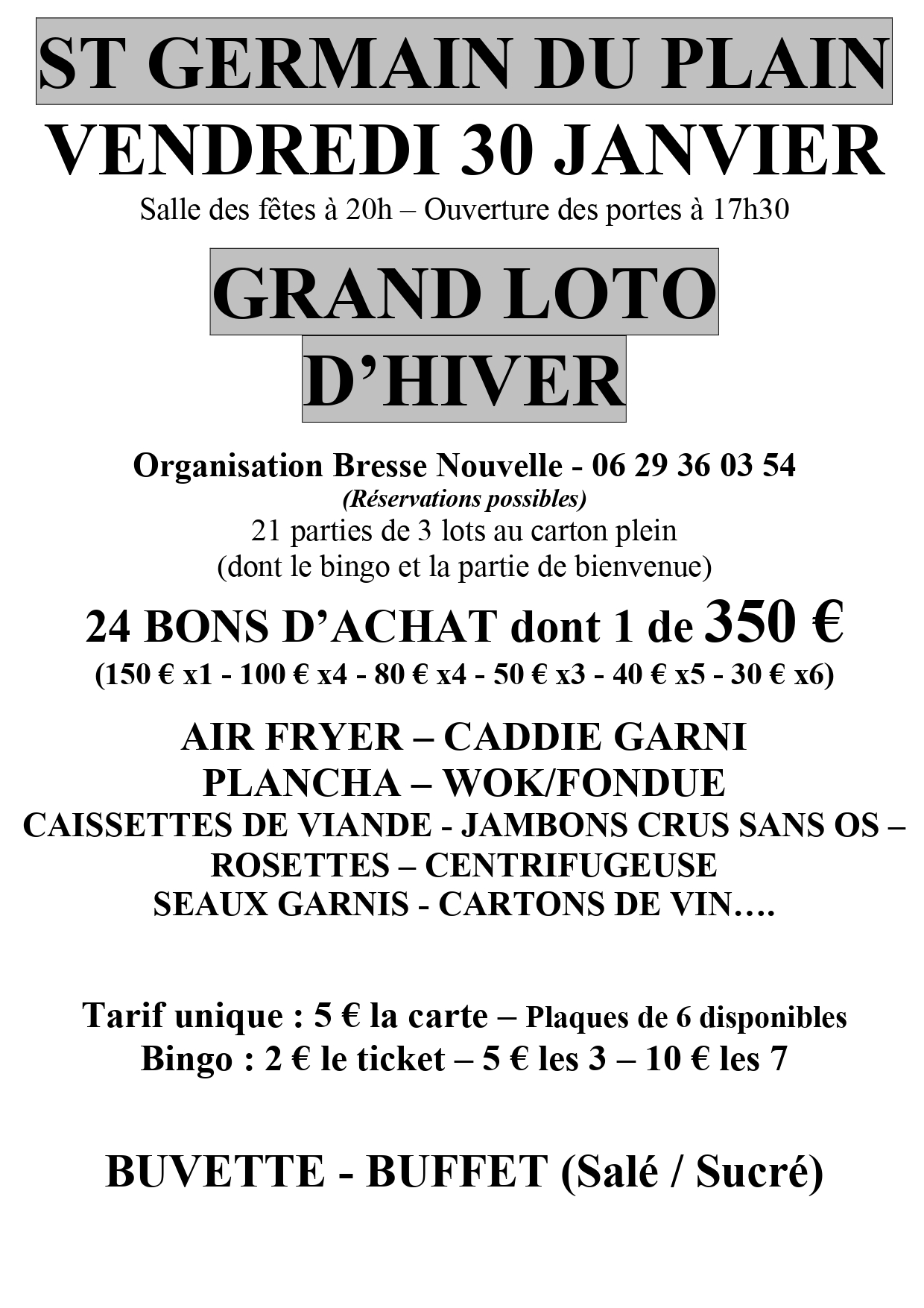 Loto Bresse Nouvelle