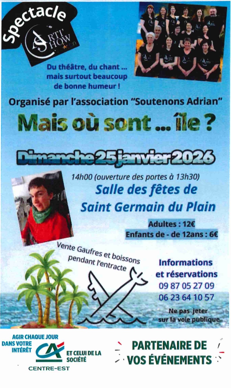 Spectacle organisé par Soutenons Adrian